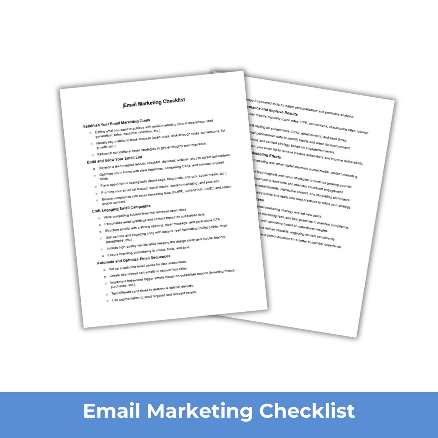 email marketing plr checklist