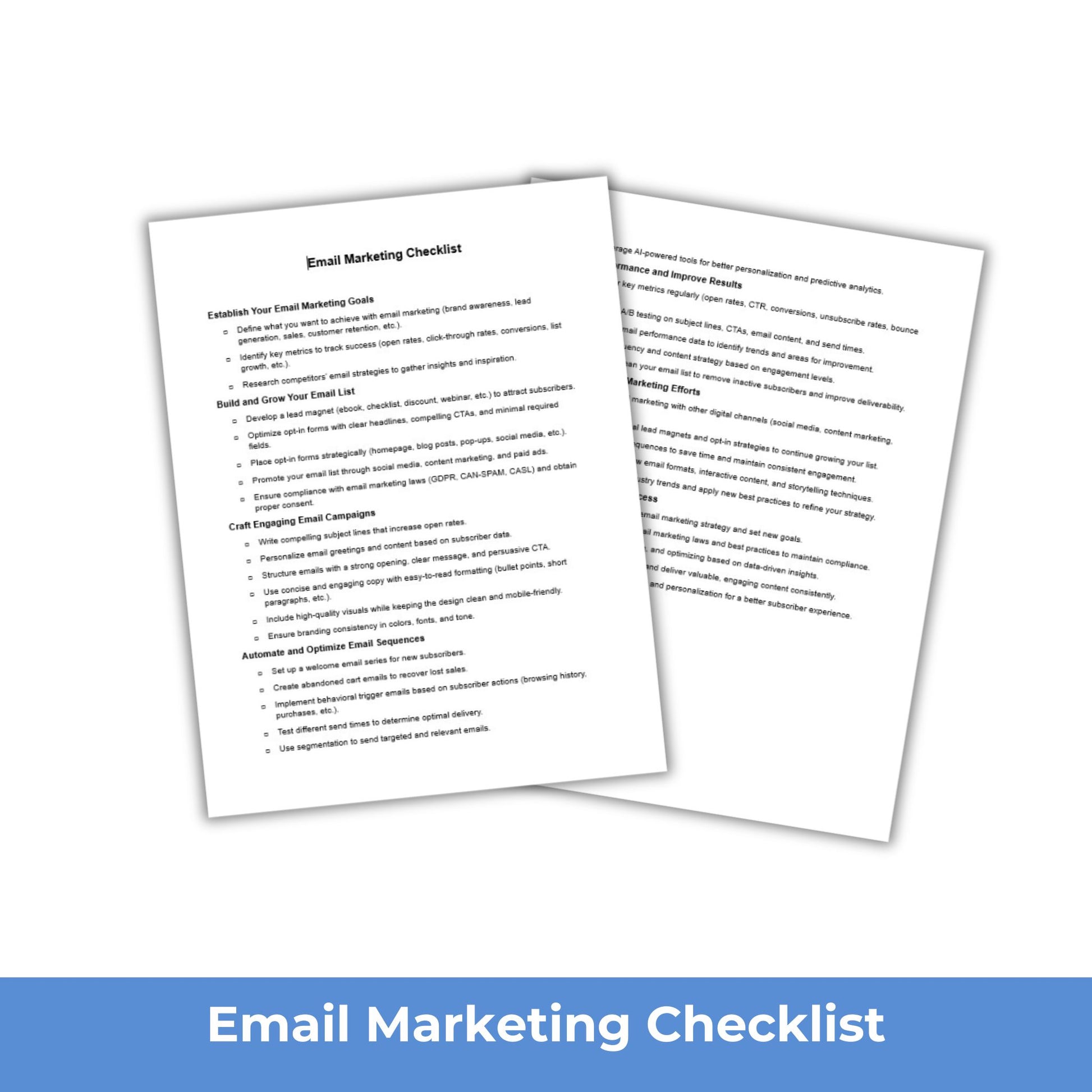 email marketing plr checklist