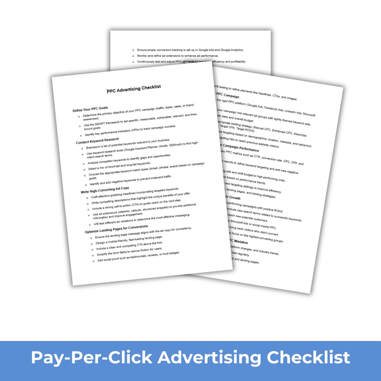 Pay-Per-Click Internet Marketing PLR Course Checklist