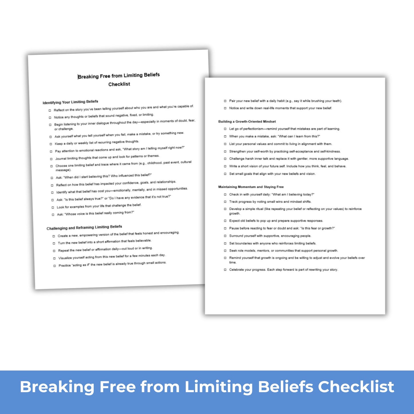 Breaking Free from Limiting Beliefs - PLR Course