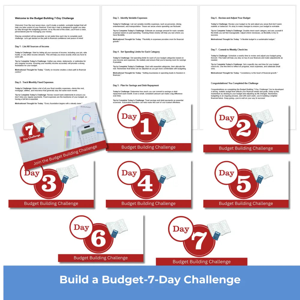 7-Day Build a Budget Challenge PLR Reports