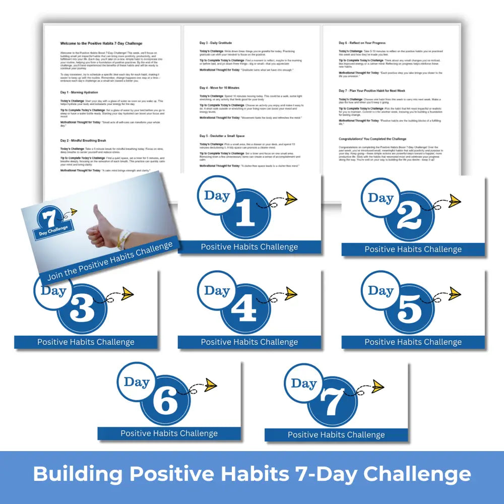7-Day Building Positive Habits Challenge - PLR PLR Reports