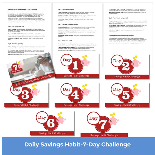7-Day Daily Savings Habit Challenge PLR Reports