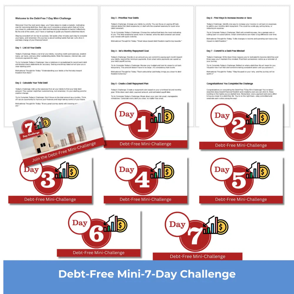 7-Day Debt-Free Mini-Challenge PLR Reports