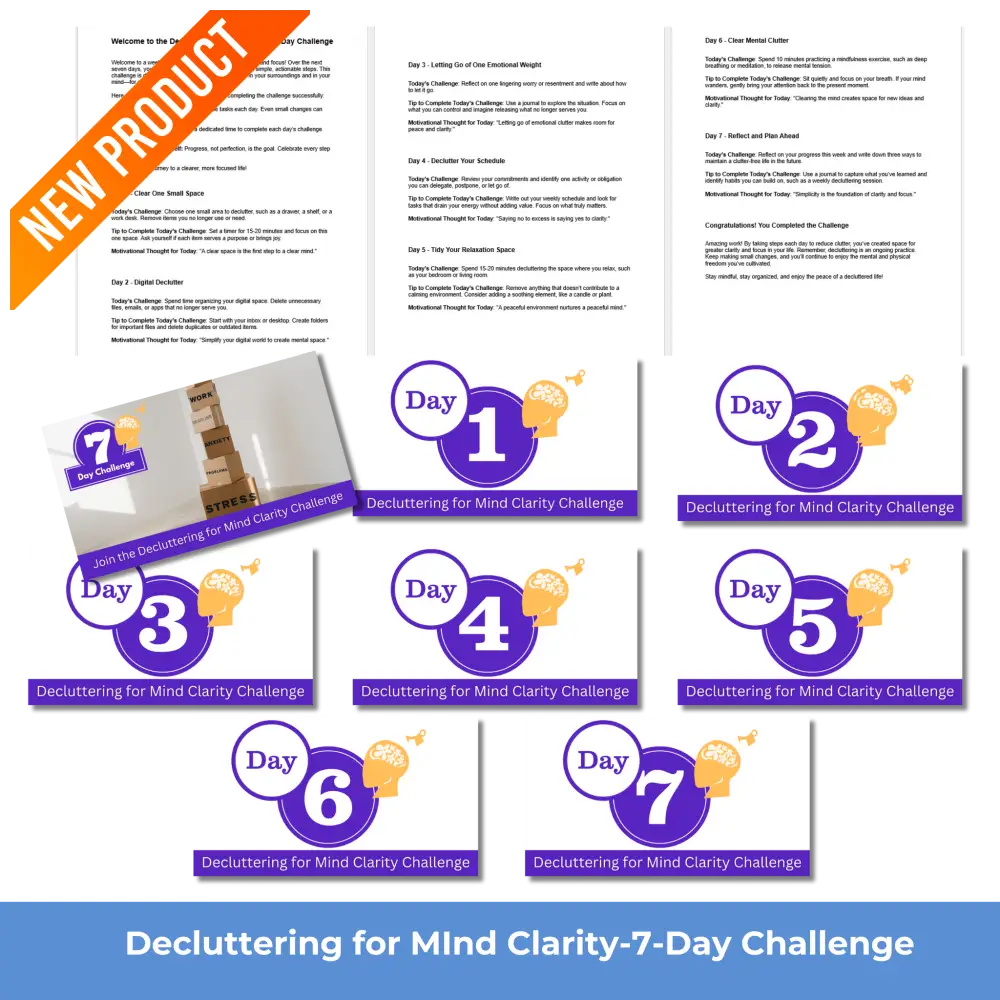 7-Day Decluttering for Mind Clarity Challenge PLR Reports