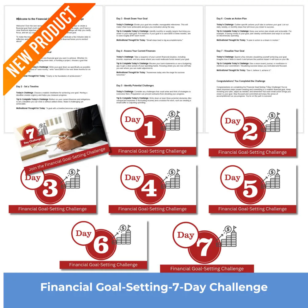 7-Day Financial Goal-Setting Challenge PLR Reports