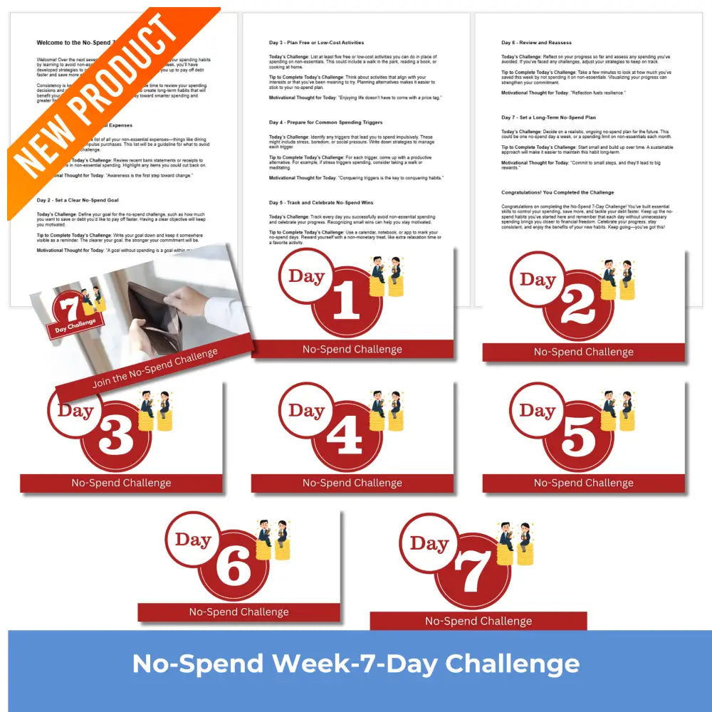 7-Day No-Spend Week Challenge PLR Reports