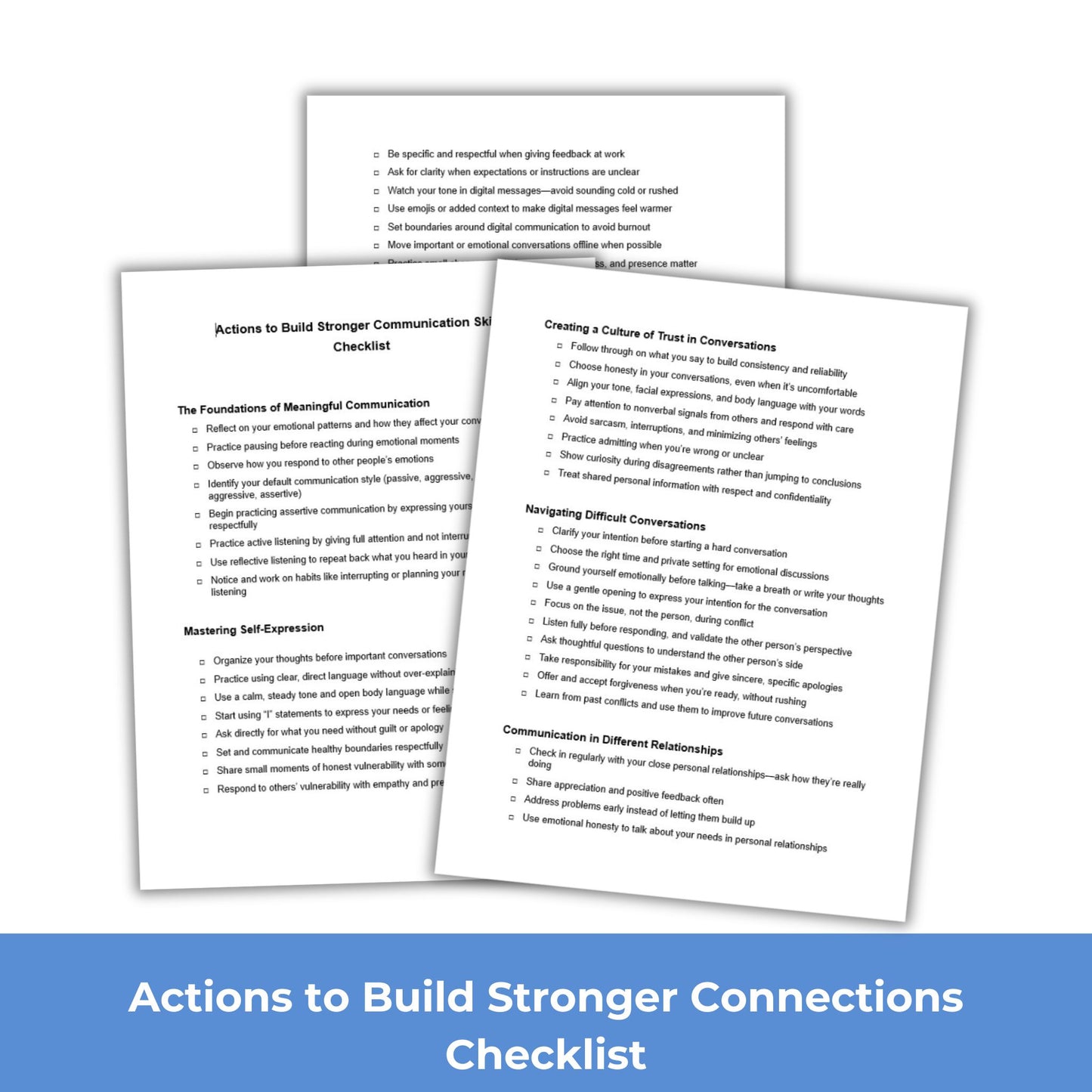 Building Stronger Connection PLR Course Checklist