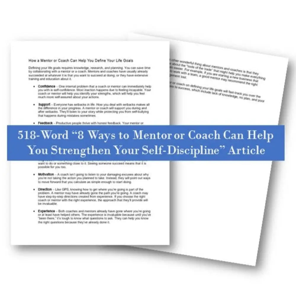 8 ways to mentor or coach can help you strengthen your self-discipline prl article