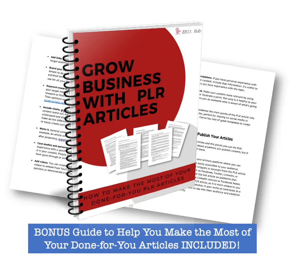 Profit from PLR Articles Bonus Guide