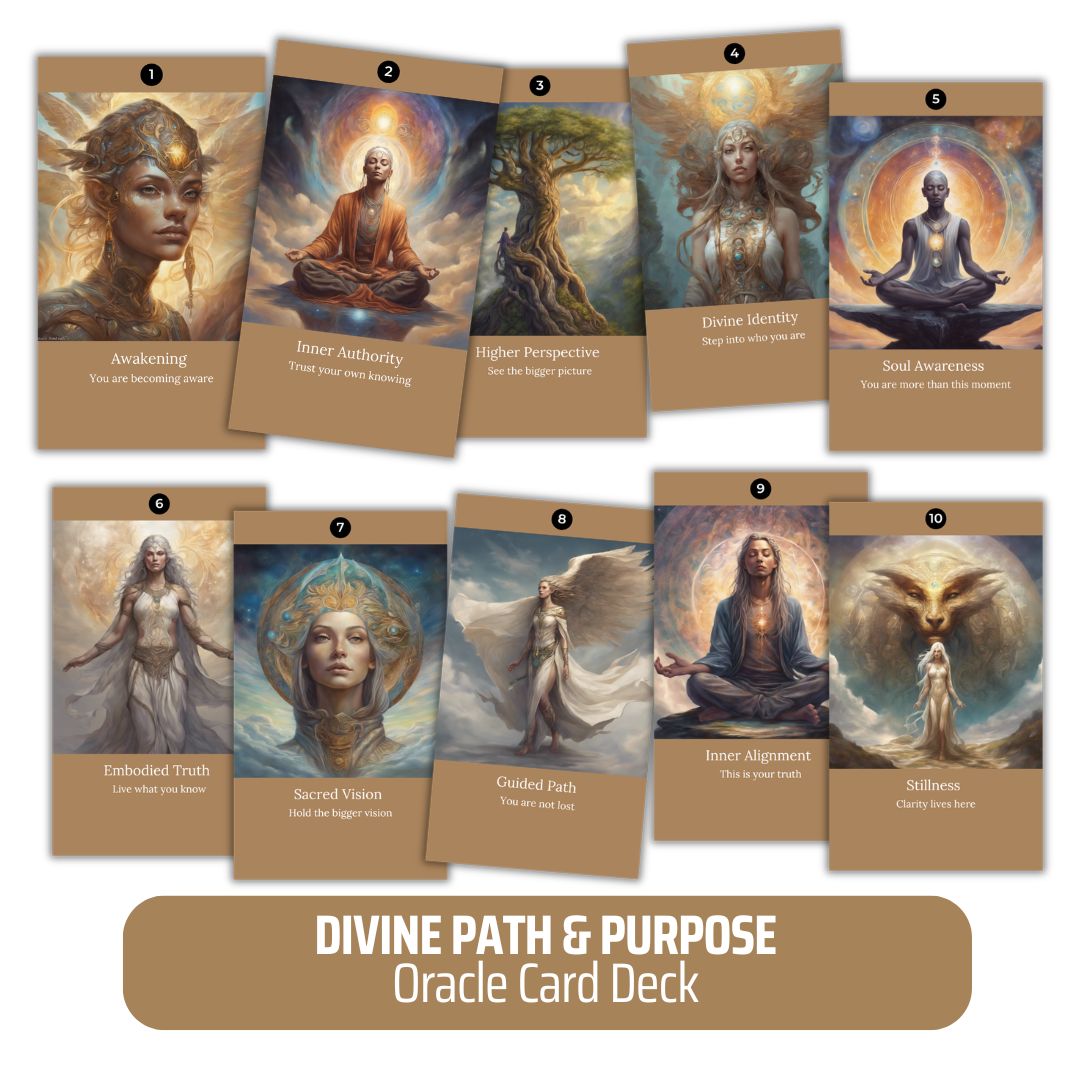 Divine Path & Purpose Printable PLR Oracle Deck