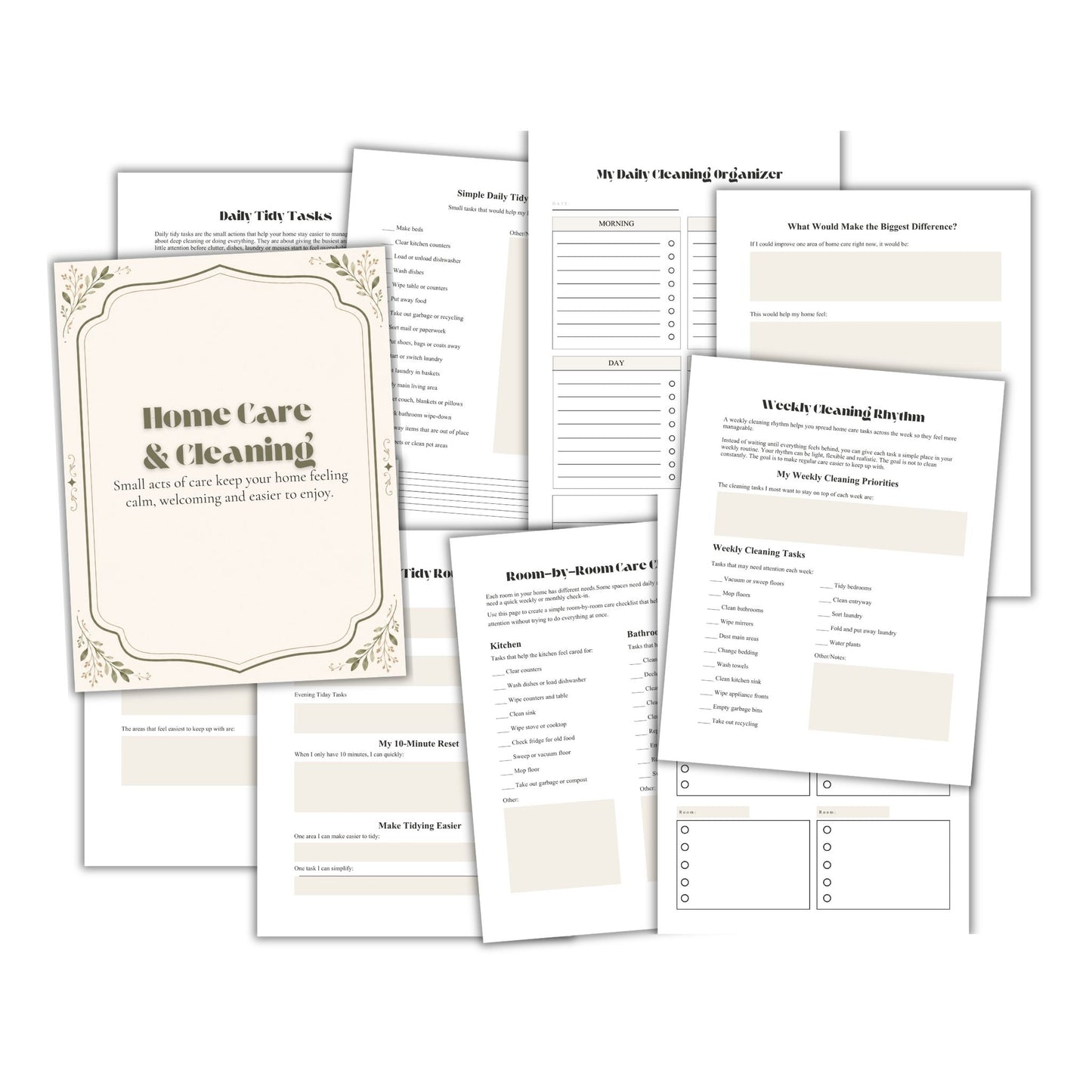Home Care & Cleaning PLR Planning Workbook