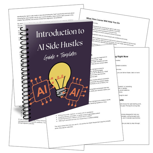 Introduction to AI Side Hustles PLR Templates