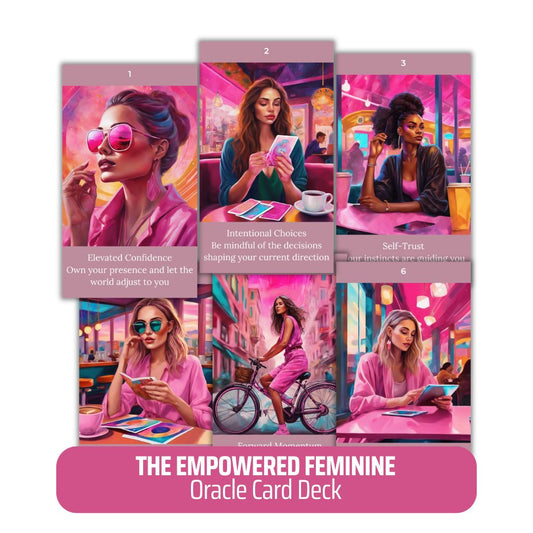 The Empowered Feminine Oracle Card Deck - PLR with Canva Template