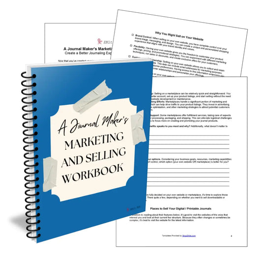 A Journal Maker’s Marketing & Selling Workbook - Customizable With Plr Rights Reports