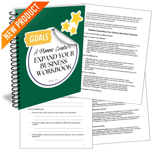 A Planner Creator’s Expand Your Business Workbook - Customizable With Plr Rights Templates