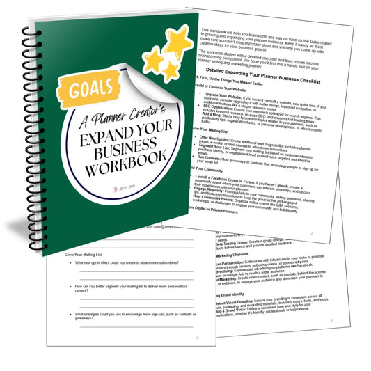 A Planner Creator’s Expand Your Business Workbook - Customizable With Plr Rights Templates