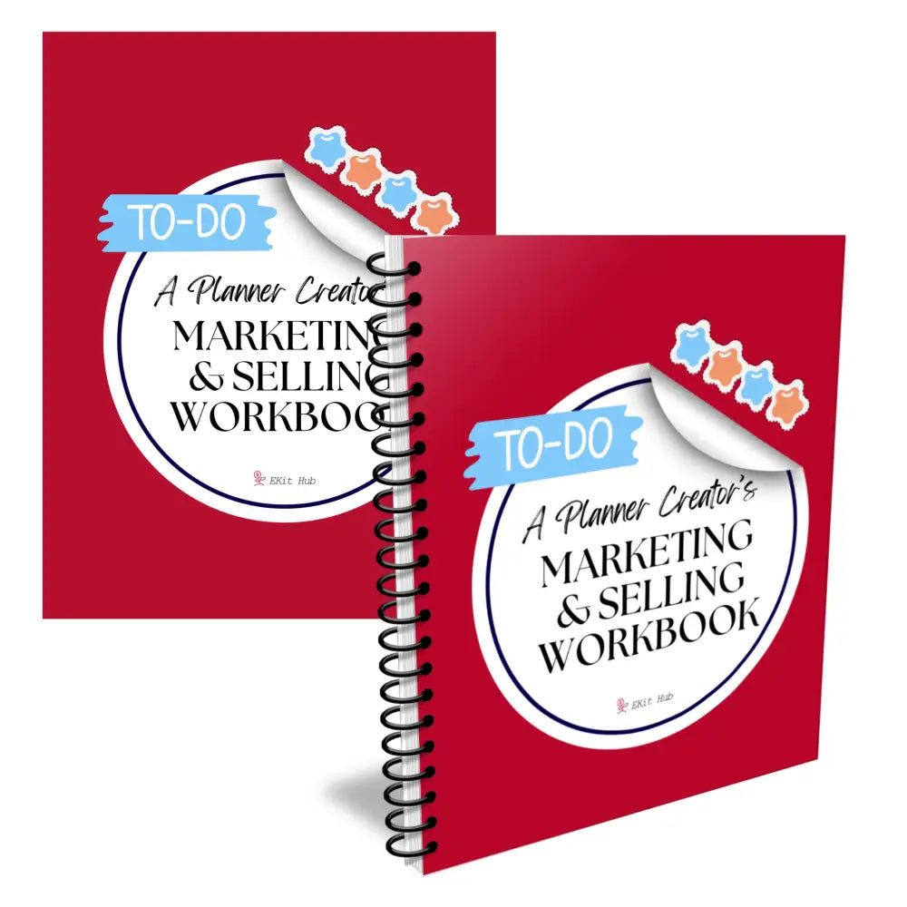 A Planner Creator’s Marketing & Selling Workbook - Customizable With Plr Rights Business Templates