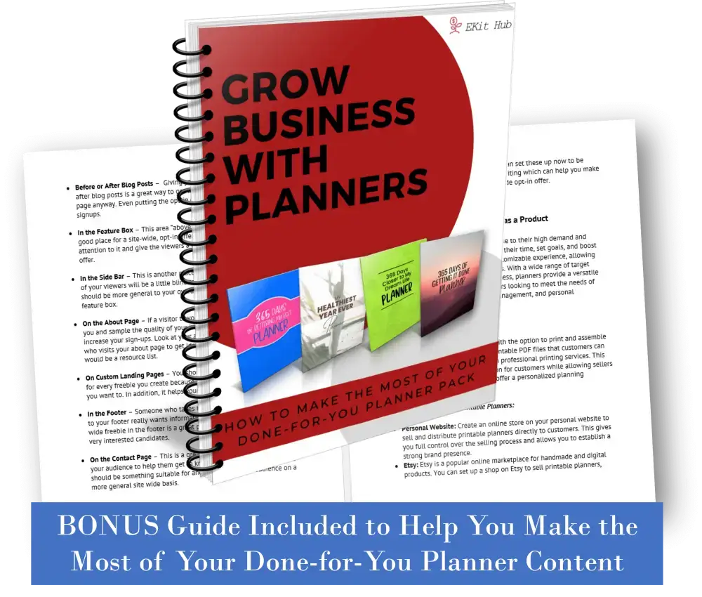 Grow Business with Planners - Planners Guide - Free with Purchase