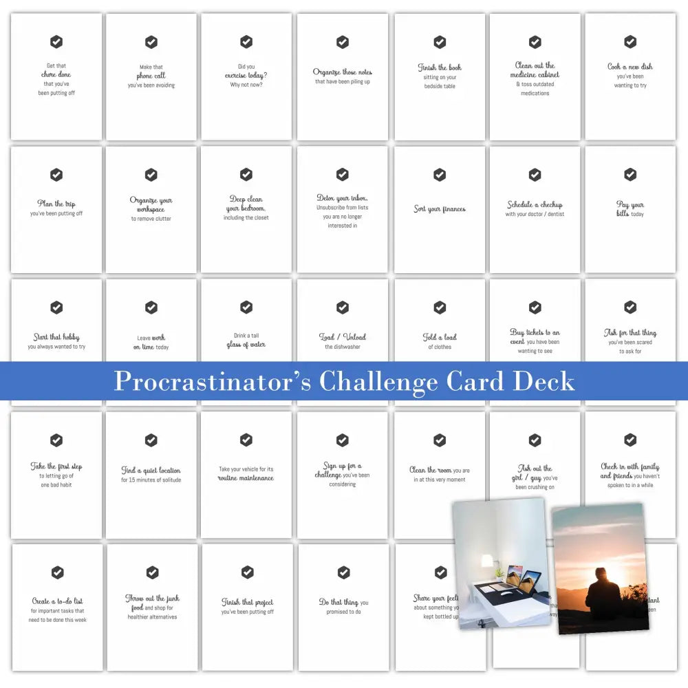 A Procrastinator’s Challenge - Plr Card Deck Business Templates