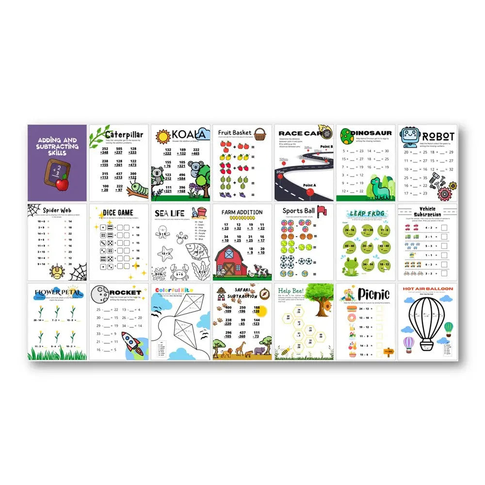 ’Addition And Subtraction’ Kid’s Workbook - Plr Printable Journals