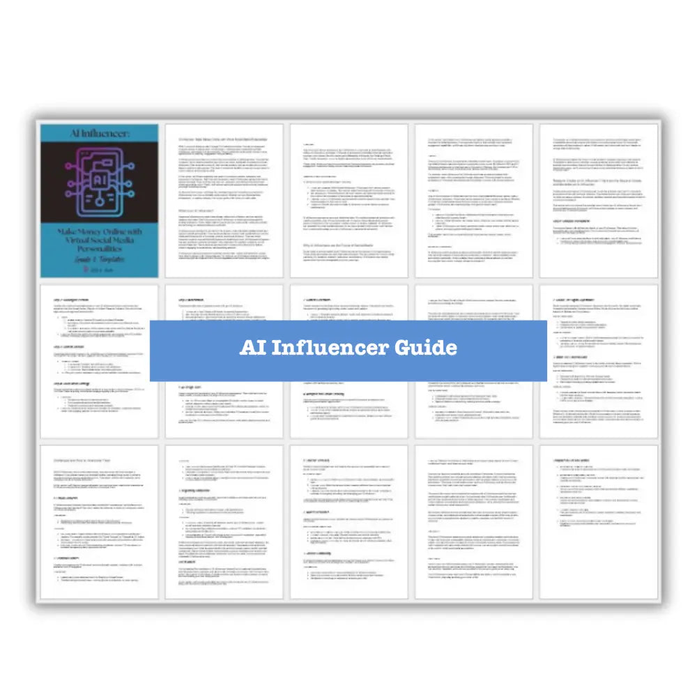 Ai Influencer: Make Money Online With Virtual Social Media Personalities Guide + Templates Business