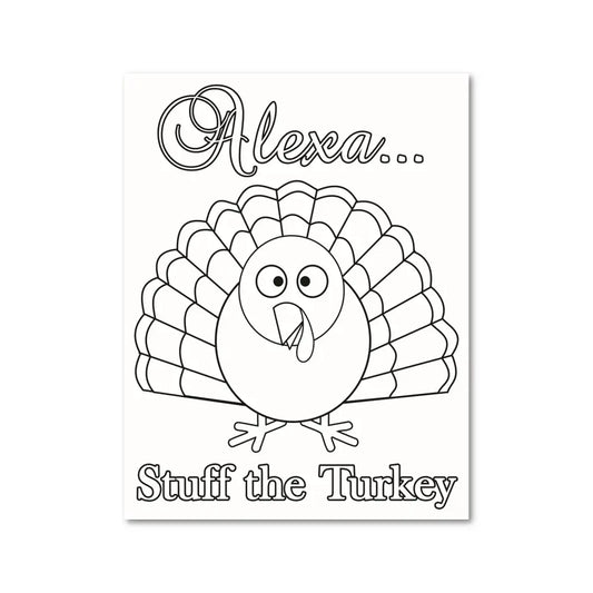 ’Alexa... Stuff The Turkey’ Plr Coloring Page Pages