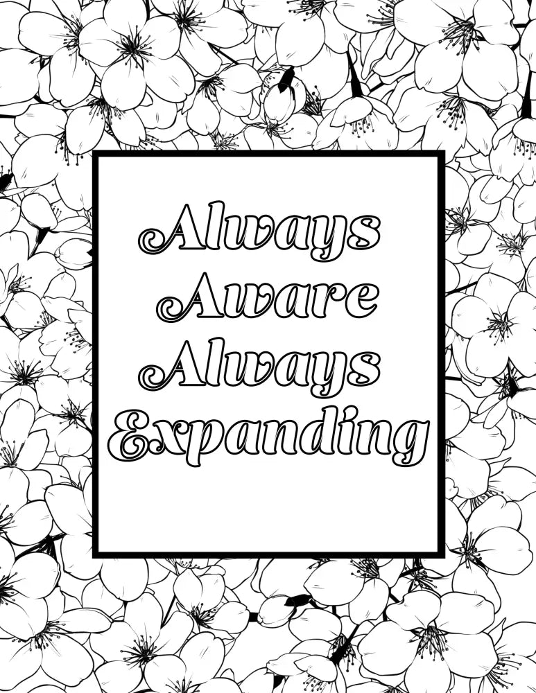 Always Aware Expanding Personal Development Plr Coloring Page - Inspirational Content With Private