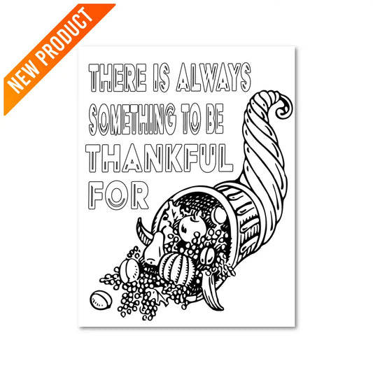 ’Always Something To Be Thankful For’ Plr Coloring Page Pages