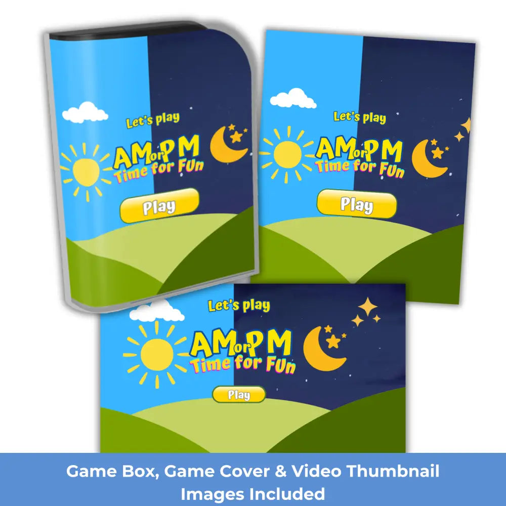 Am Or Pm? Time For Fun Kid’s Game- Plr Rights Printable Journals