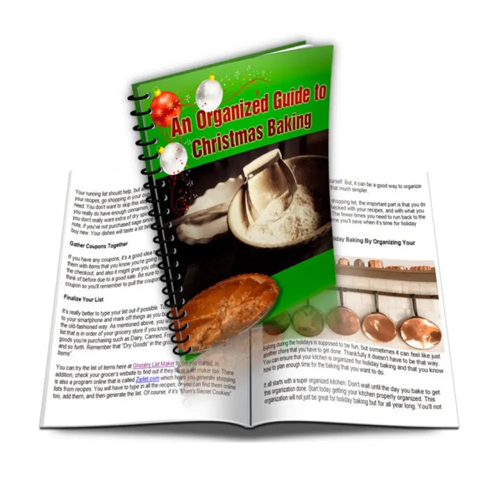 an organized guide to Christmas baking PLR report
