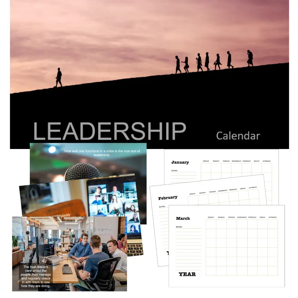 leadership calendar printable plr