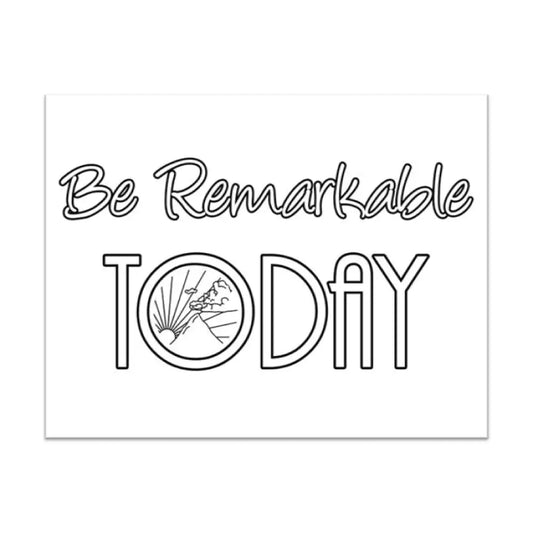 Be Remarkable Today Stop Procrastinating Plr Coloring Page - Inspirational Content With Private