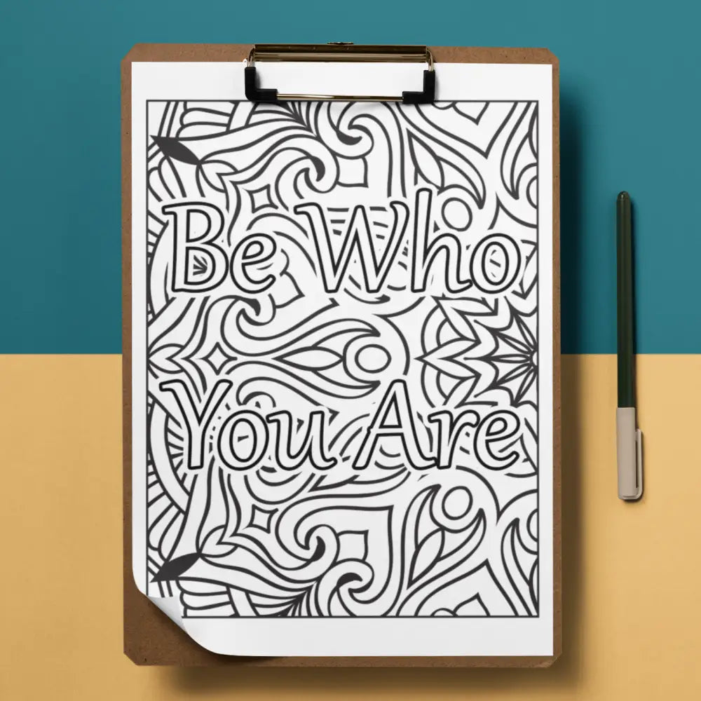 be who you are plr coloring page