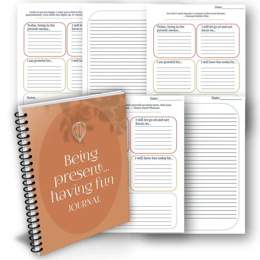 Being Present And Having Fun Printable Journal With Private Label Rights Plr Journals