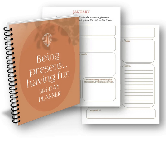 being present having fun planner plr