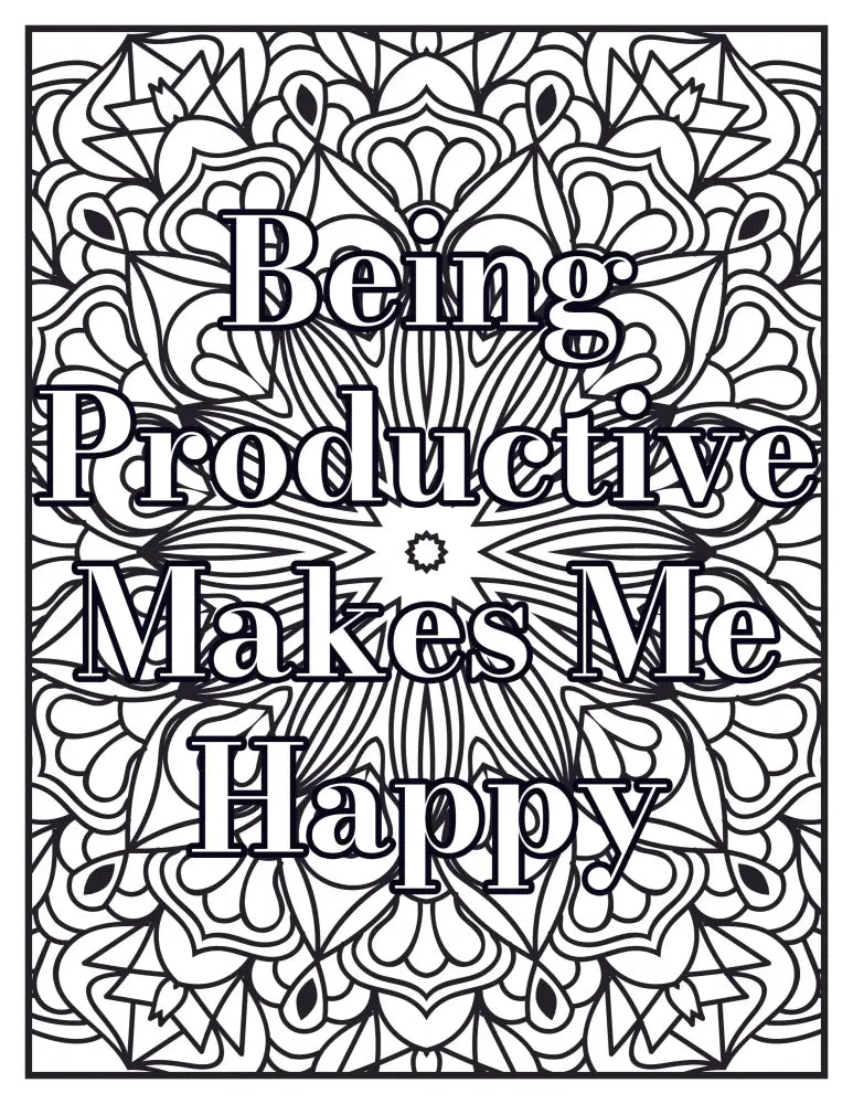 Being Productive Makes Me Happy Printable PLR Poster