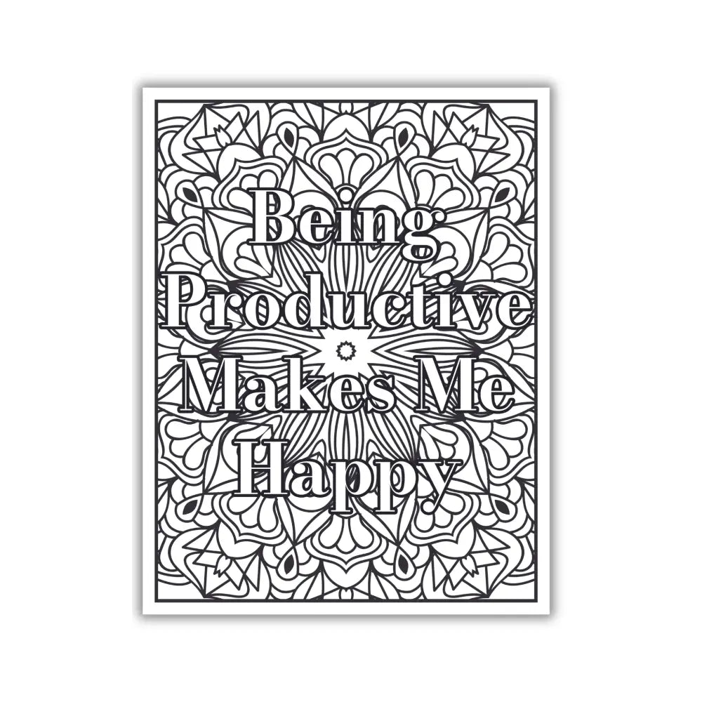 Being Productive Makes Me Happy Printable PLR Poster