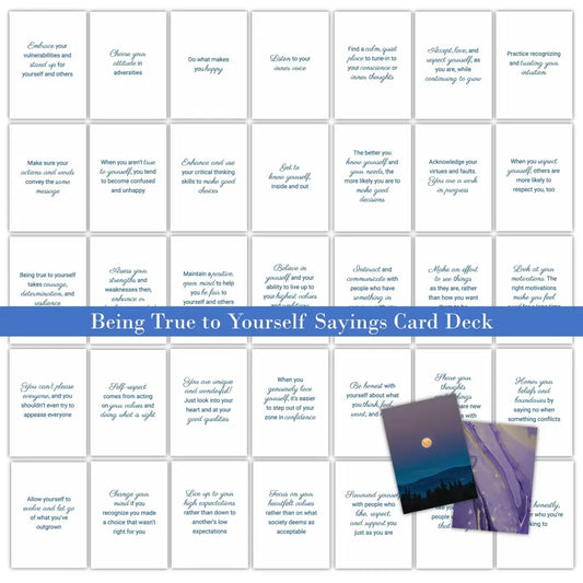 36-Being True to Yourself Sayings - Get Out of Your Comfort Zone PLR Card Deck