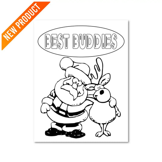 ’Best Buddies’ Santa Plr Coloring Page Pages