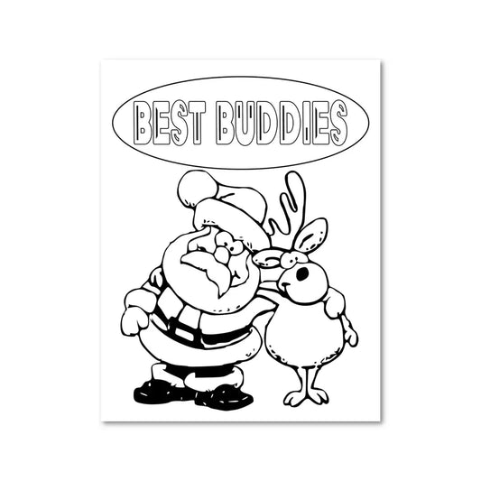 ’Best Buddies’ Santa Plr Coloring Page Pages