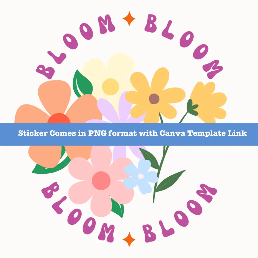 Bloom Sticker Canva Template