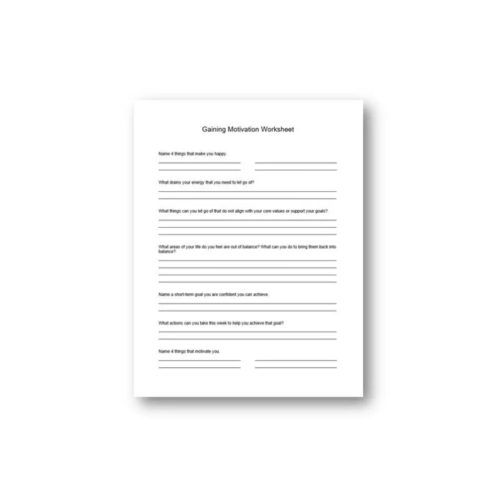 Boost Your Motivation Plr Checklist & Worksheet Printable Worksheets And Checklists