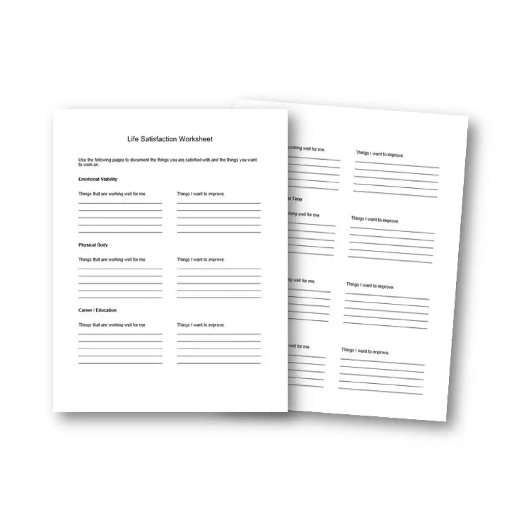 Build a Satisfying Life PLR Checklist & Worksheet
