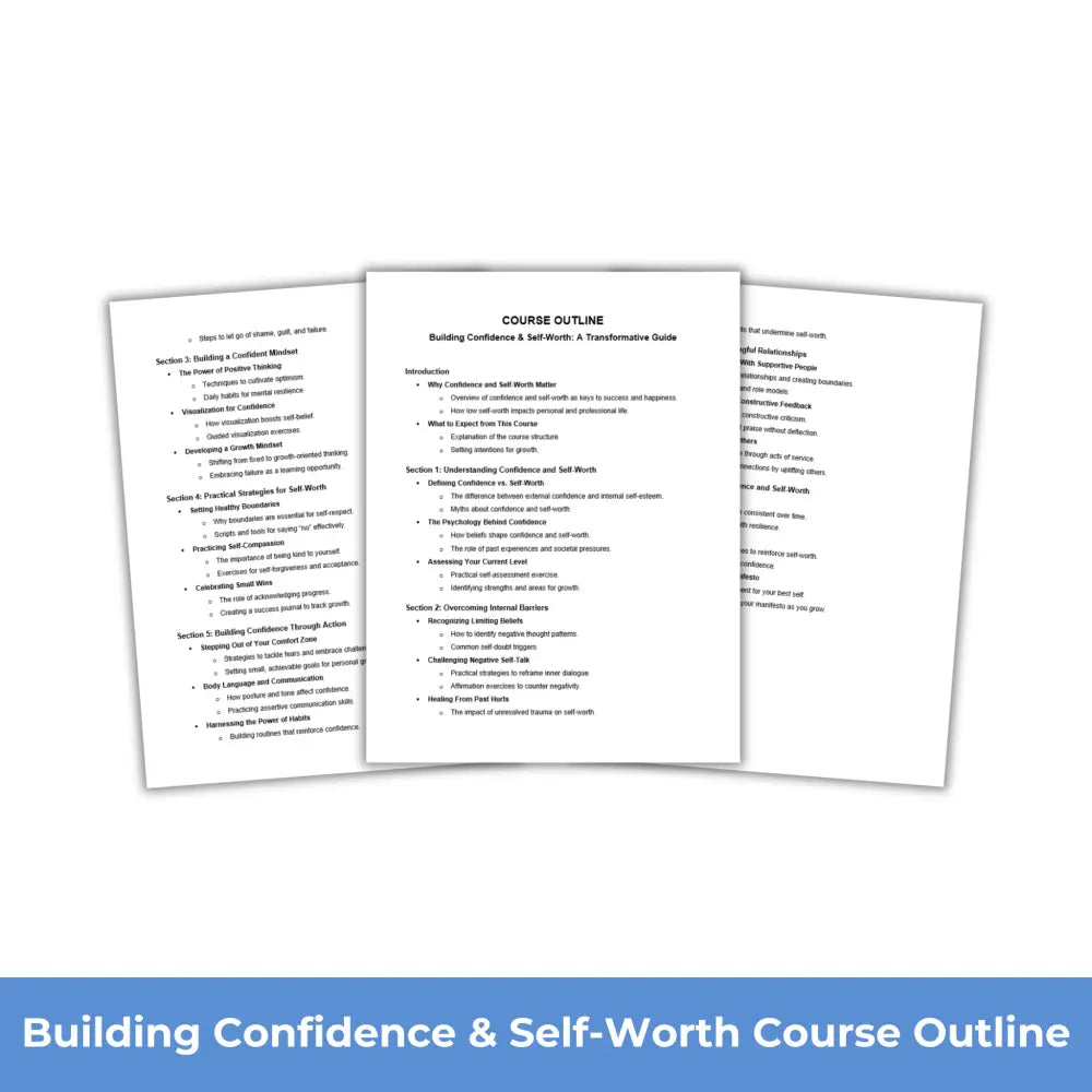 Building Confidence & Self-Worth - A Better Me PLR Course PLR Reports