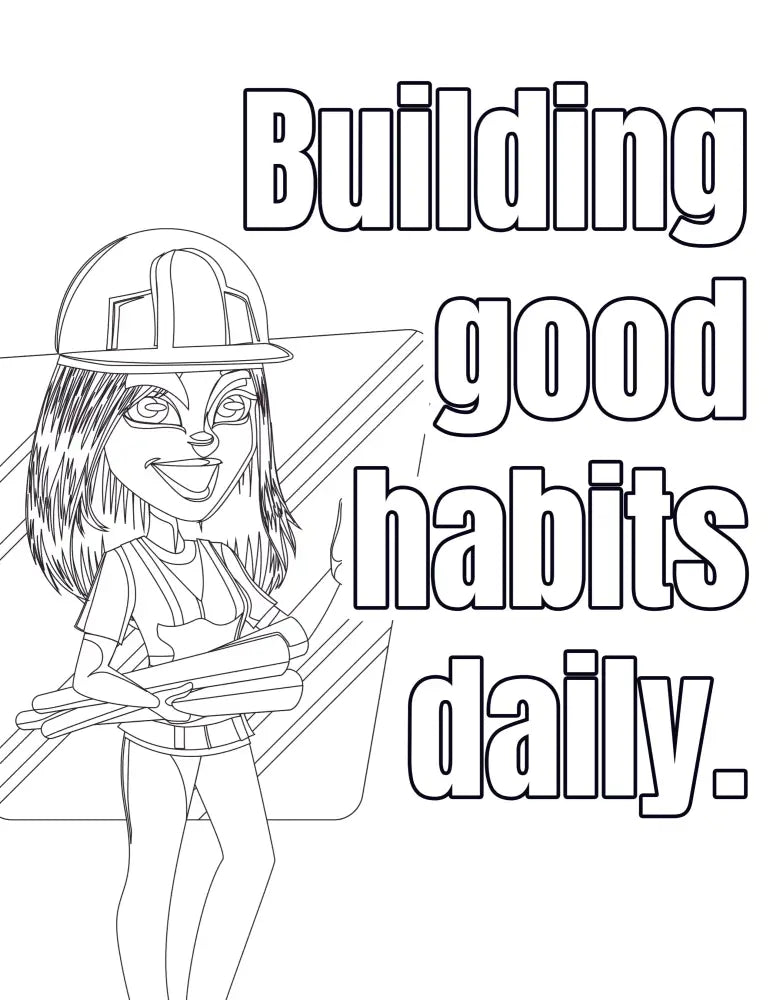 Building Good Habits Daily Plr Coloring Page - Inspirational Content With Private Label Rights Pages