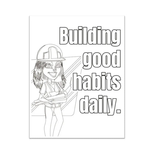 Building Good Habits Daily Plr Coloring Page - Inspirational Content With Private Label Rights Pages