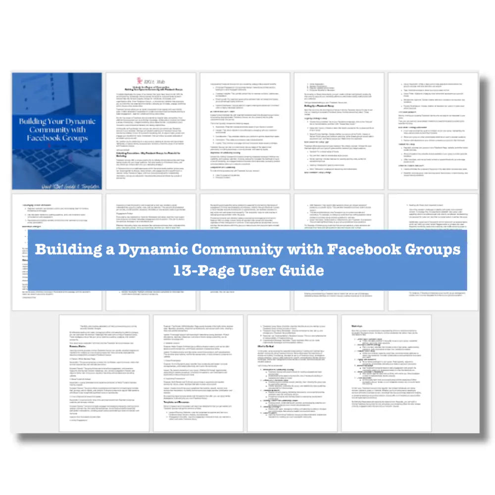 Building Your Dynamic Community With Facebook Groups Guide + Templates Business