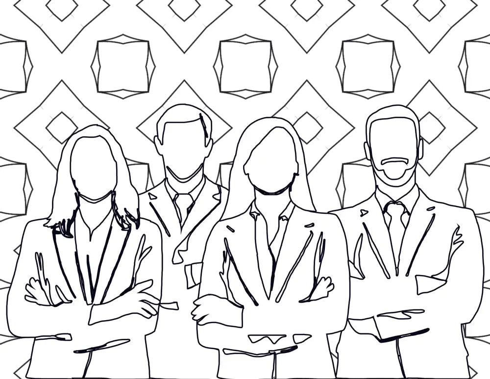 Business People Stay Productive Coloring Page Page PLR