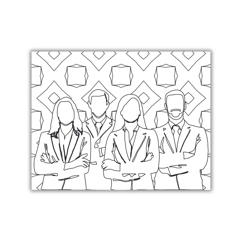 Business People Stay Productive Coloring Page Page PLR